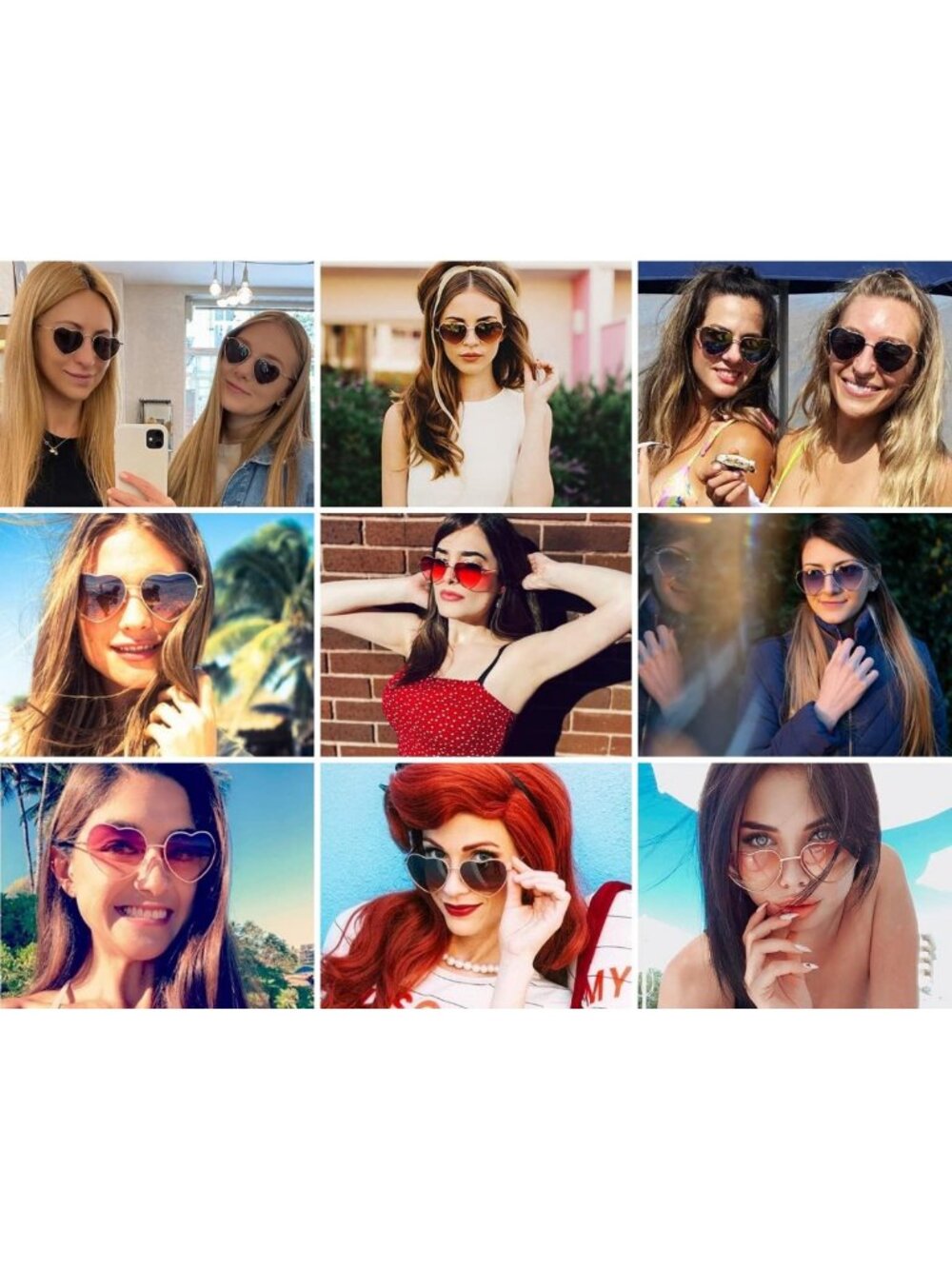 Chic Polarized Heart Sunglasses for Women | Stylish Metal Frame & UV400 - Picture 6 of 6